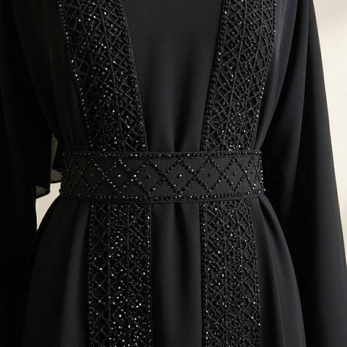 Abaya Diamant Noir