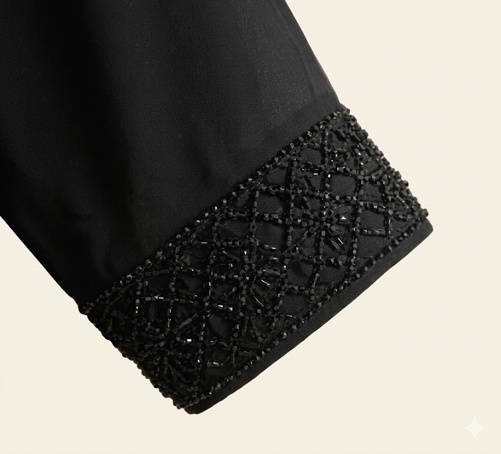Abaya Diamant Noir